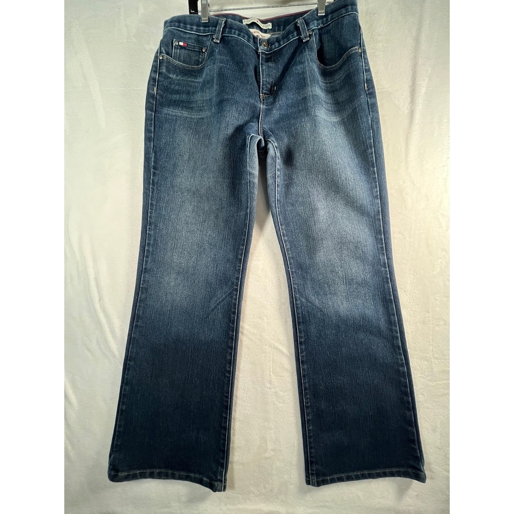 Tommy Hilfiger Womens 16 Low Rise Bootcut Jeans Blue Medium Wash